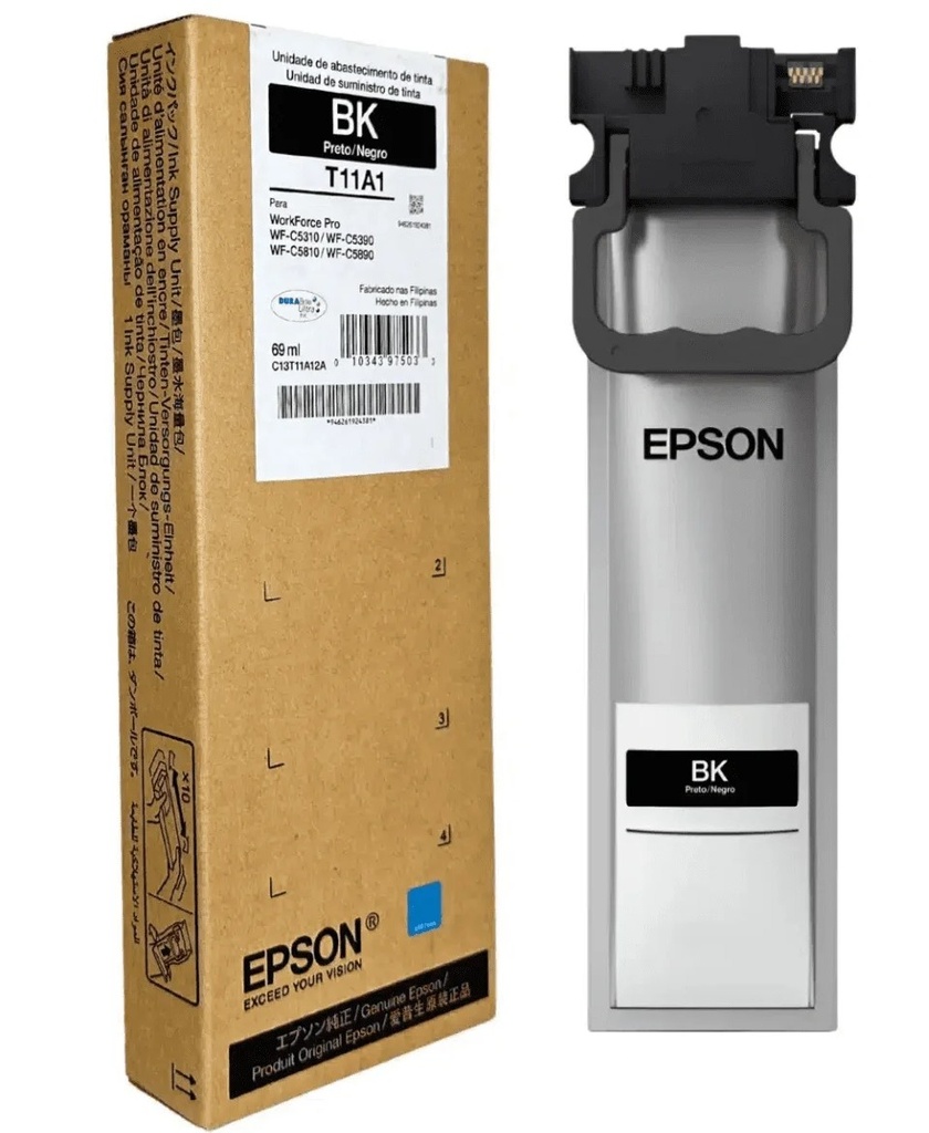 [T11A120-AL] BOLSA DE TINTA NEGRA PARA WF- C5310/C5390/C5810/C5890 69ML (RENDIMIENTO ESTANDAR - 5,000 PAGINAS)