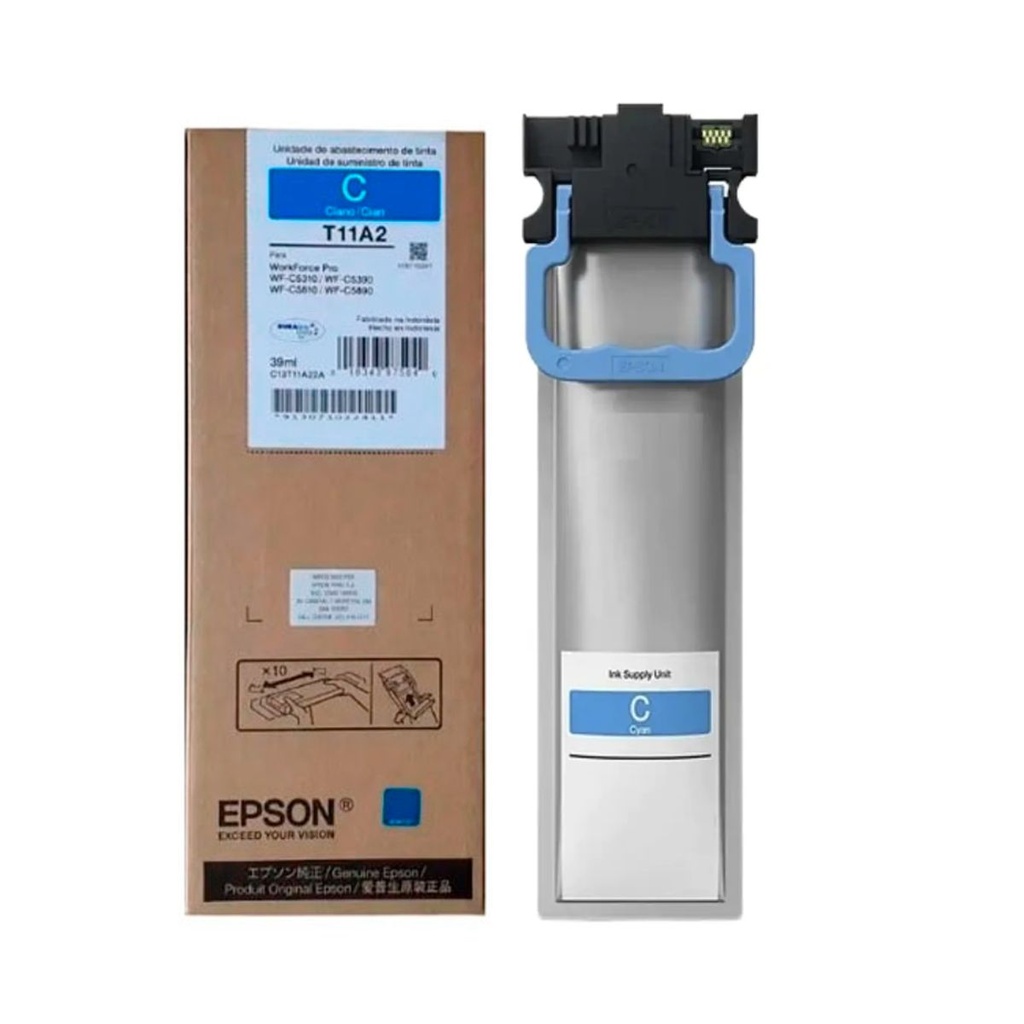 [T11A220-AL] BOLSA DE TINTA CYAN PARA WF- C5310/C5390/C5810/C5890 39ML (RENDIMIENTO ESTANDAR - 5,000 PAGINAS)