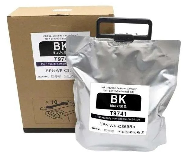 [T974120] BOLSA DE TINTA NEGRA EPSON PARA WF-C869R 1,520.5ML (ALTO RENDIMIENTO - 86,000 PAGINAS)