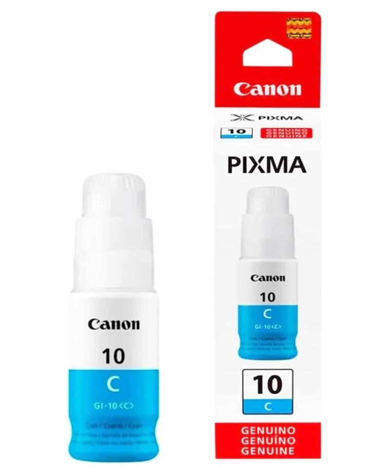 [GI-10C] BOTELLA DE TINTA CANON CYAN PARA PIXMA G5010/G6010 70ML