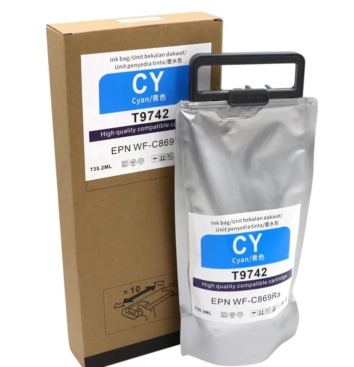 Bolsas de Tinta Cyan Epson para WF-C869R 735.2ML (Alto rendimiento - 84,000 páginas)