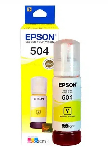[T504] Botella de Tinta Epson Yellow para L6161, L6191, L4150, L4260, L4160, L6171, L6270, L14150 70ML